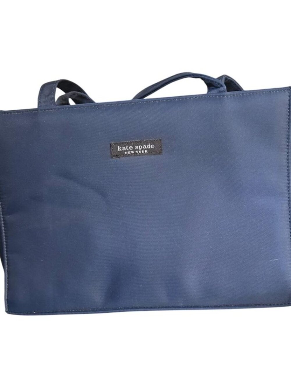 Kate Spade New York Navy 2 Straps Handle Bag w/ Pouch Logo Inner Pockets Lined